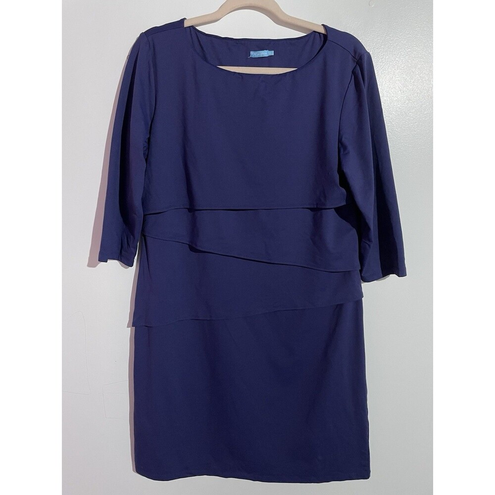J McLaughlin Dress  XL Catalina Cloth Nicola Layered Tiered‎ Elegant Cocktail